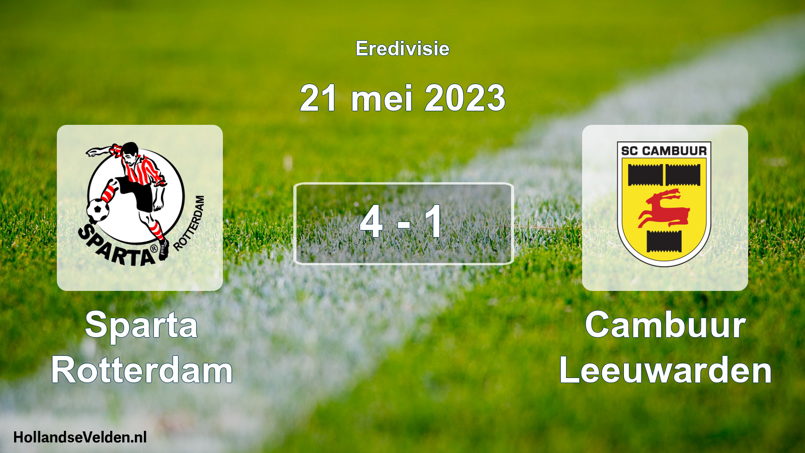 Total number of matches played: Sparta Rotterdam - Cambuur Leeuwarden 4 - 1 (21 May 2023)