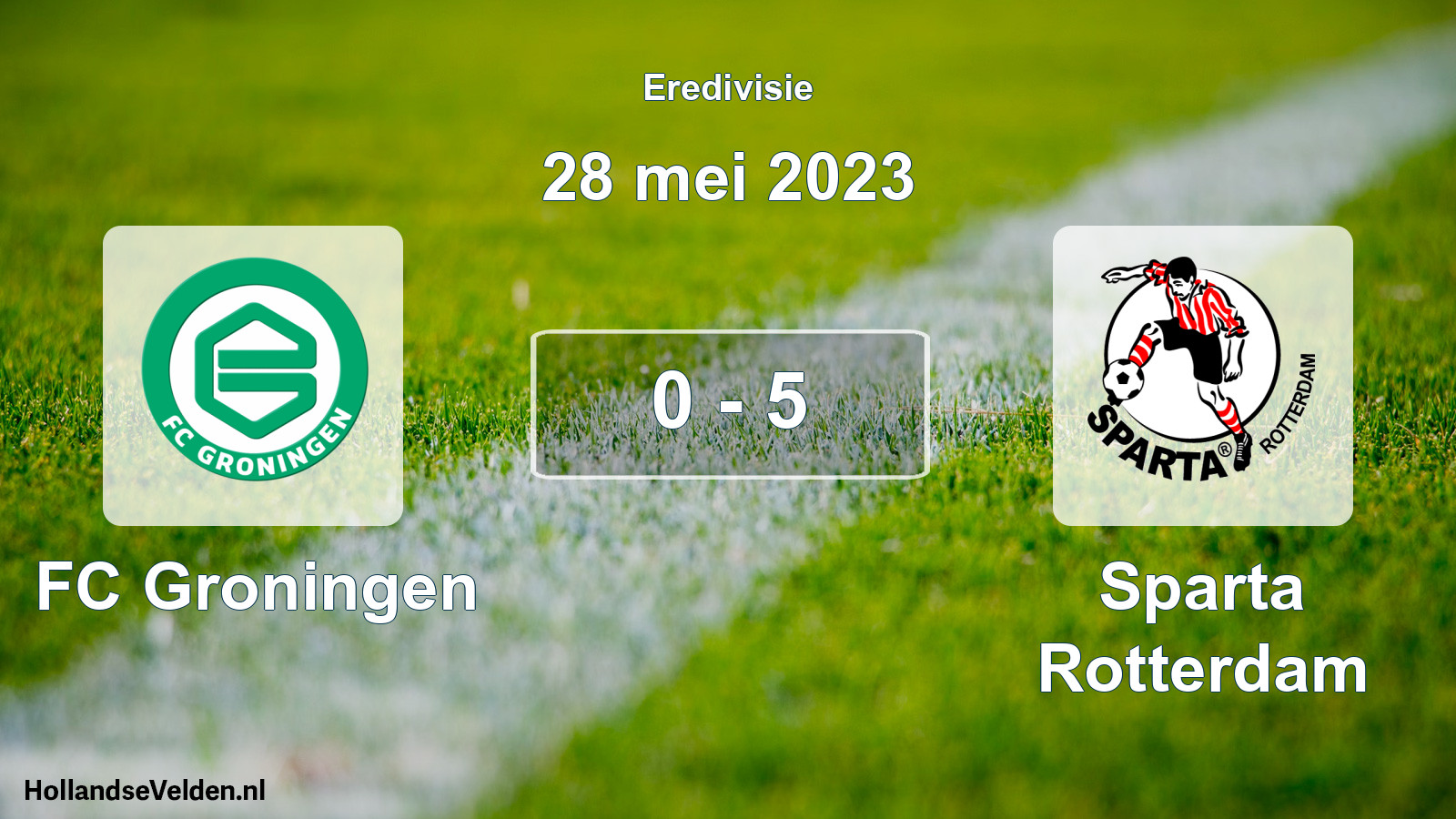 Total number of matches played: FC Groningen - Sparta Rotterdam 0 - 5 (28 May 2023)