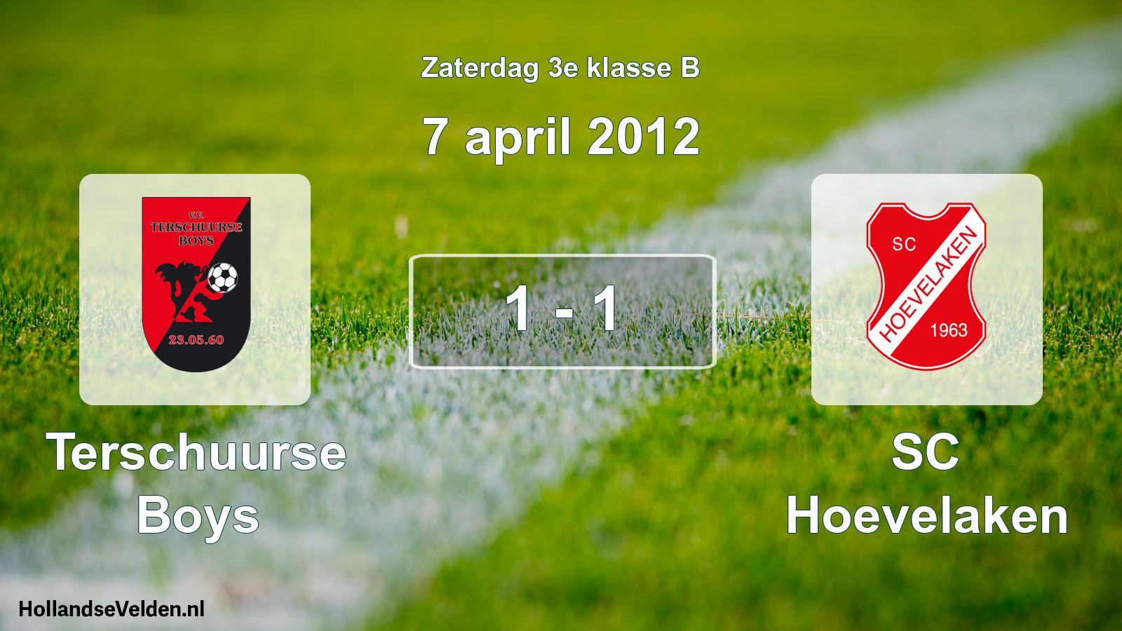 Total number of matches played: Terschuurse Boys - SC Hoevelaken 1 - 1 (7 April 2012)