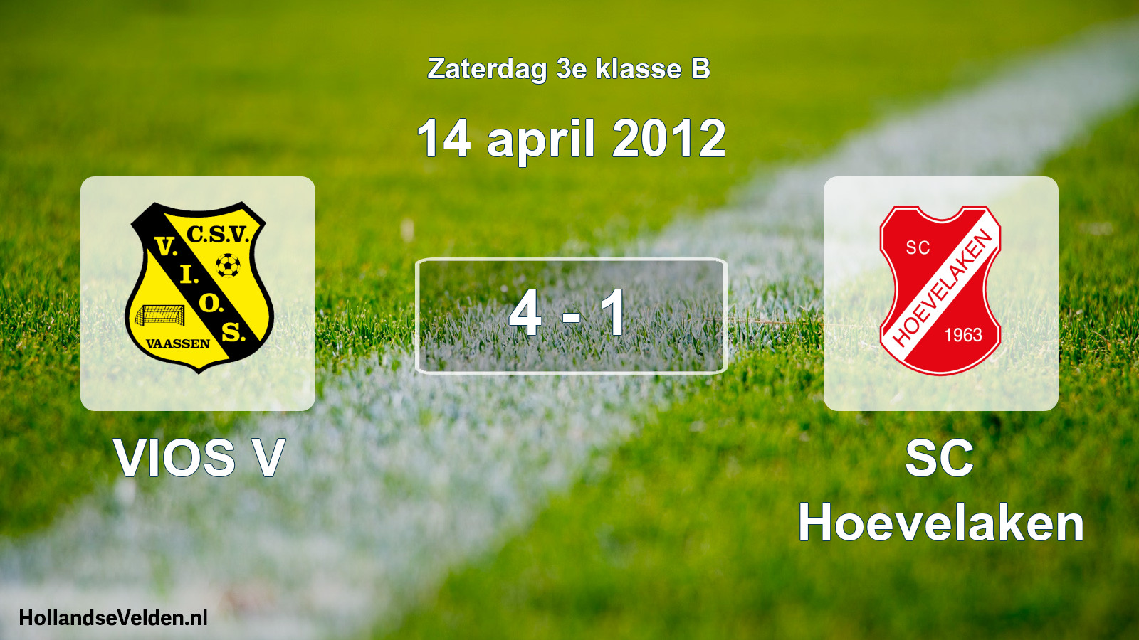Total number of matches played: VIOS V - SC Hoevelaken 4 - 1 (14 April 2012)