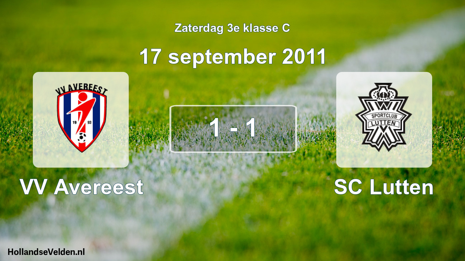Total number of matches played: VV Avereest - SC Lutten 1 - 1 (17 September 2011)