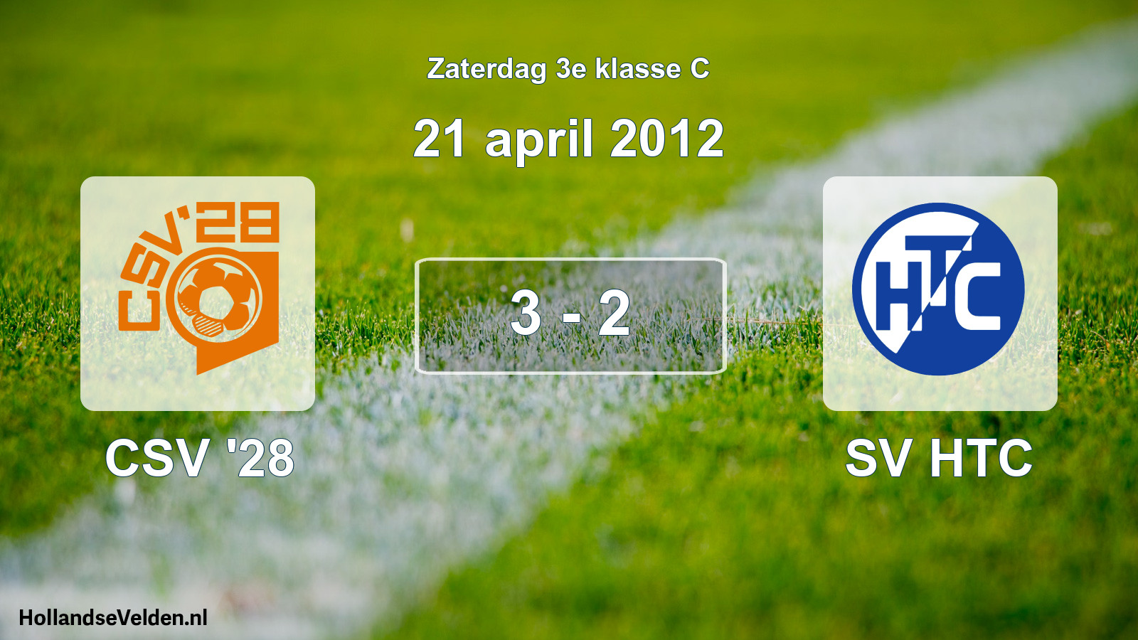 Total number of matches played: CSV '28 - SV HTC 3 - 2 (21 April 2012)