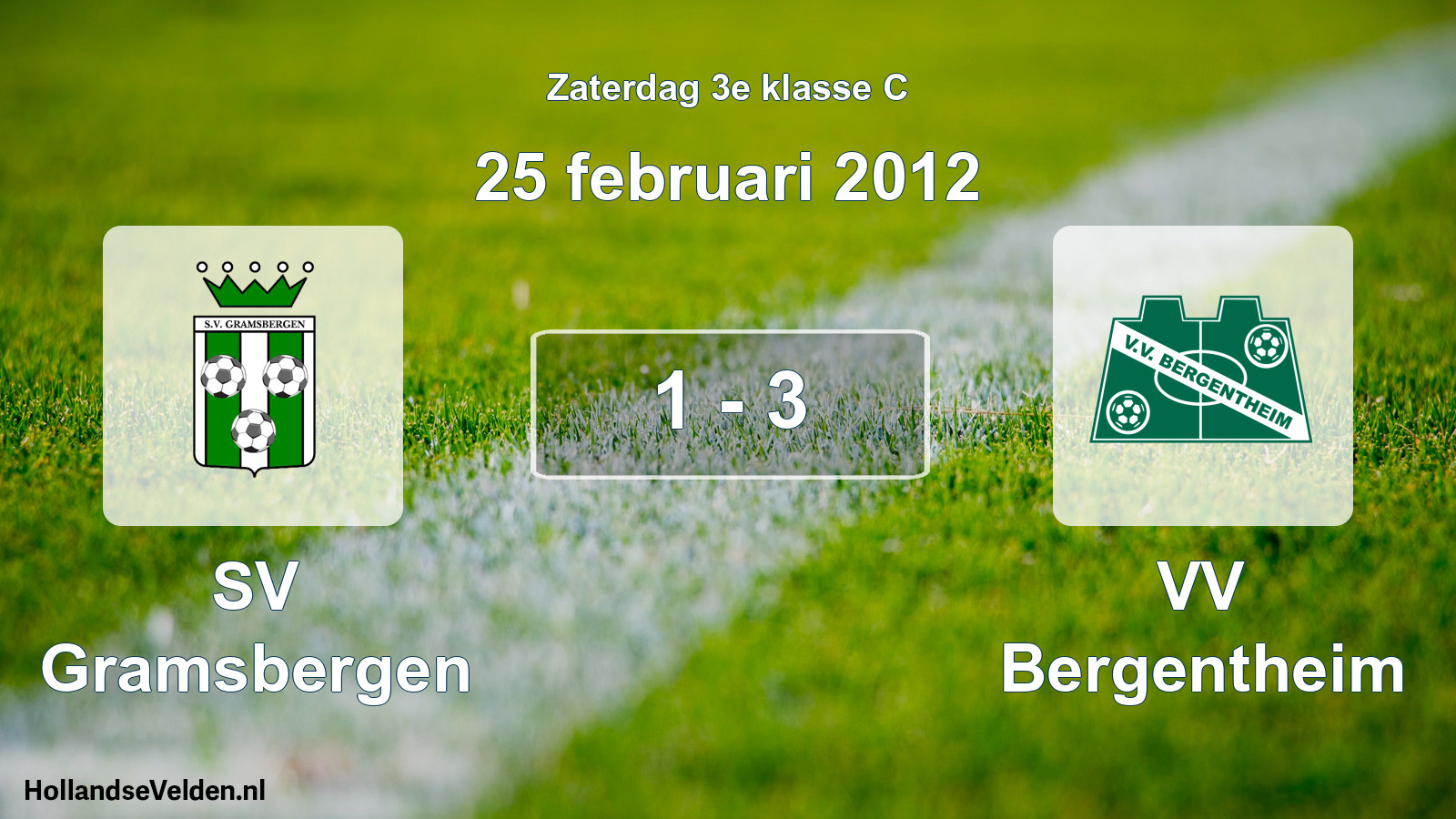 Total number of matches played: SV Gramsbergen - VV Bergentheim 1 - 3 (25 February 2012)