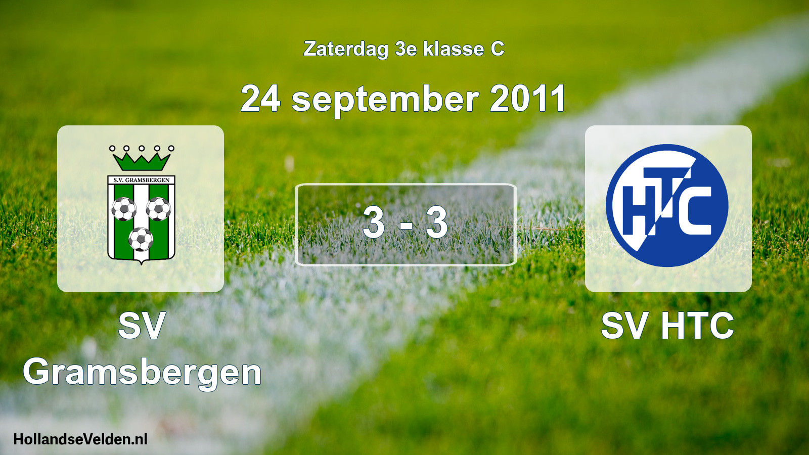 Total number of matches played: SV Gramsbergen - SV HTC 3 - 3 (24 September 2011)