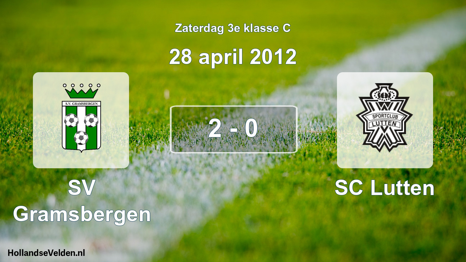 Total number of matches played: SV Gramsbergen - SC Lutten 2 - 0 (28 April 2012)
