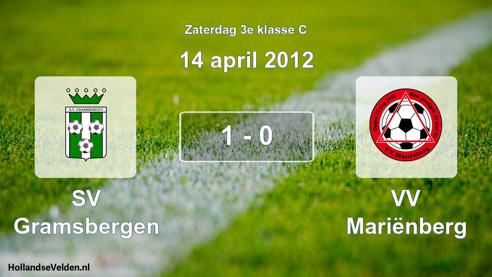 Total number of matches played: SV Gramsbergen - VV Mariënberg 1 - 0 (14 April 2012)