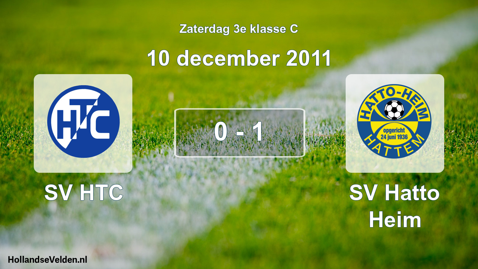 Total number of matches played: SV HTC - SV Hatto Heim 0 - 1 (10 December 2011)