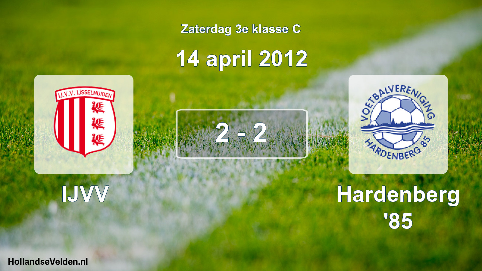 Total number of matches played: IJVV - Hardenberg '85 2 - 2 (14 April 2012)