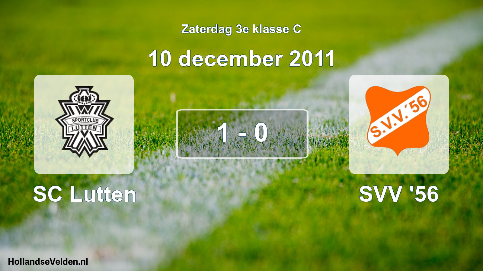 Total number of matches played: SC Lutten - SVV '56 1 - 0 (10 December 2011)