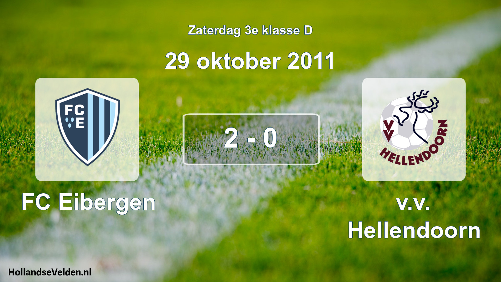 Total number of matches played: FC Eibergen - v.v. Hellendoorn 2 - 0 (29 October 2011)