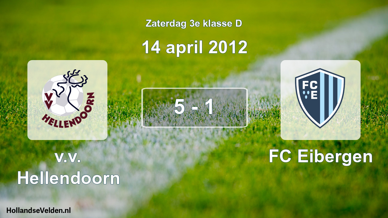 Total number of matches played: v.v. Hellendoorn - FC Eibergen 5 - 1 (14 April 2012)