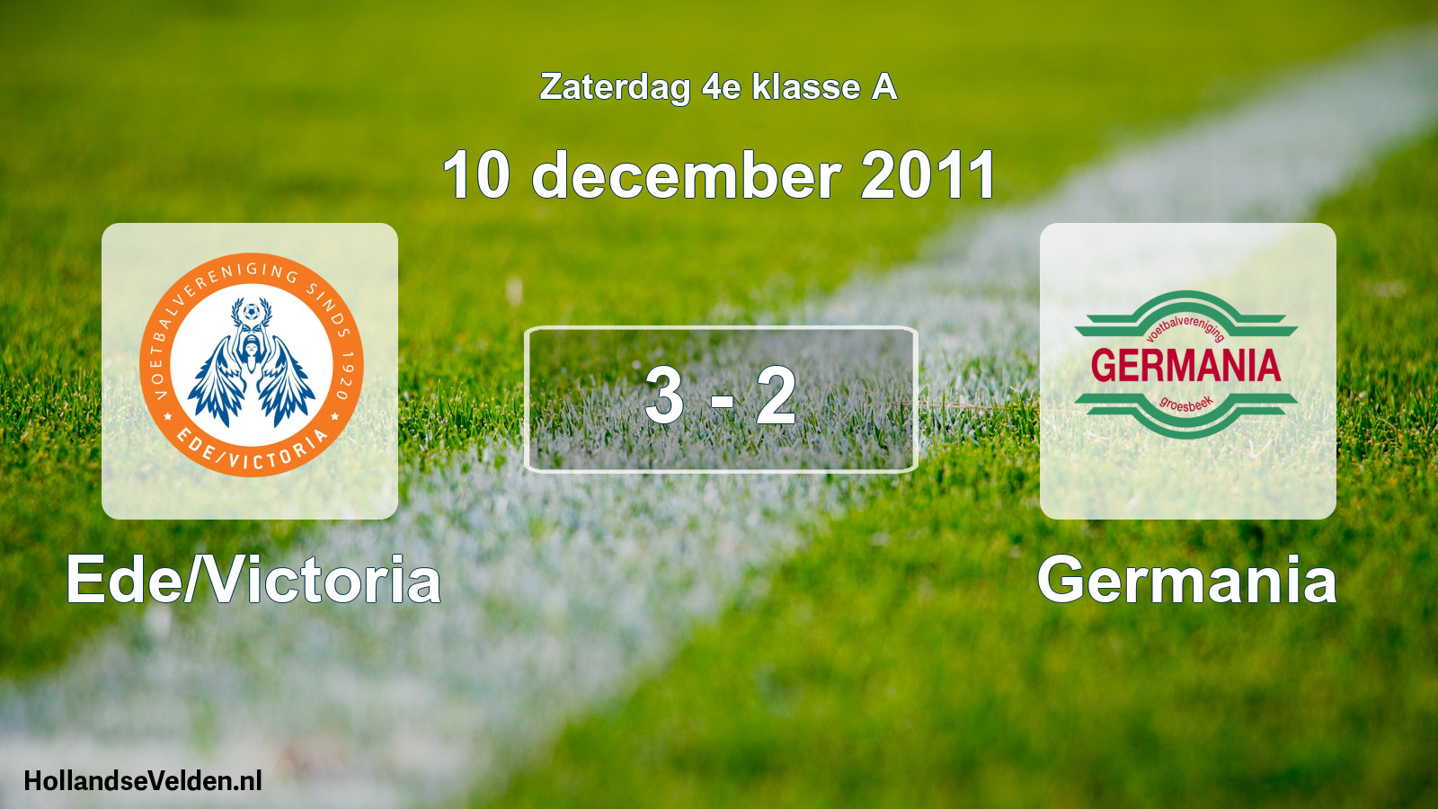 Total number of matches played: Ede/Victoria - Germania 3 - 2 (10 December 2011)