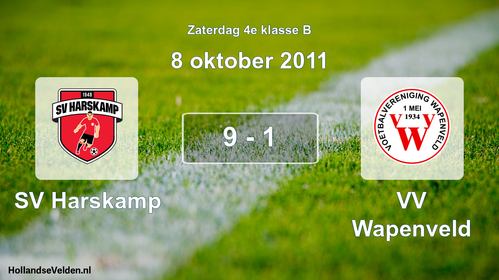 Total number of matches played: SV Harskamp - VV Wapenveld 9 - 1 (8 October 2011)