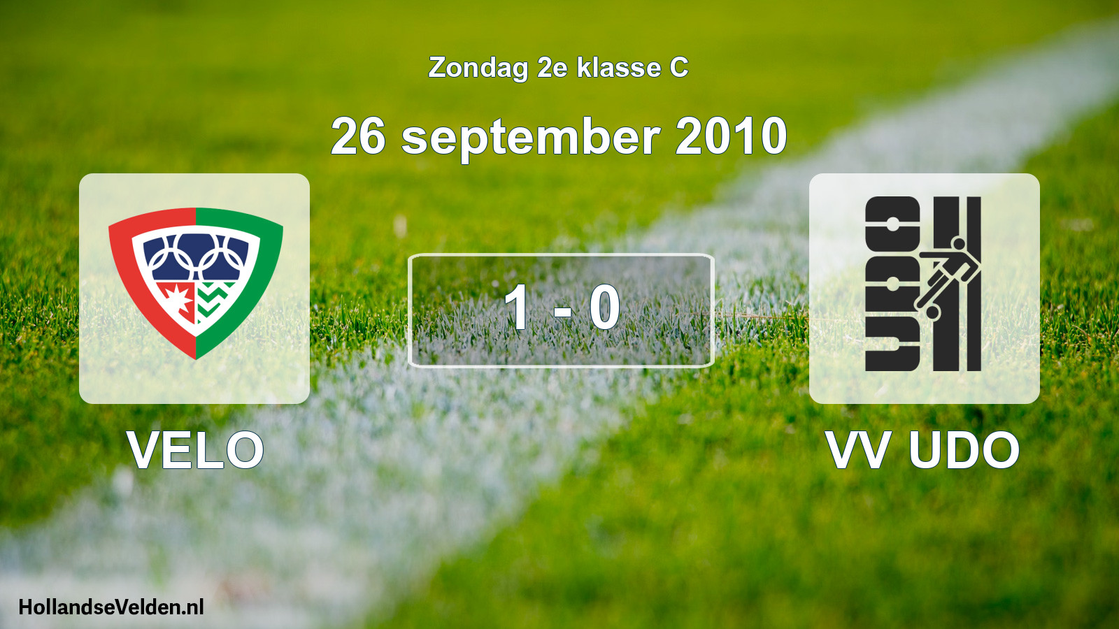 Total number of matches played: VELO - VV UDO 1 - 0 (26 September 2010)