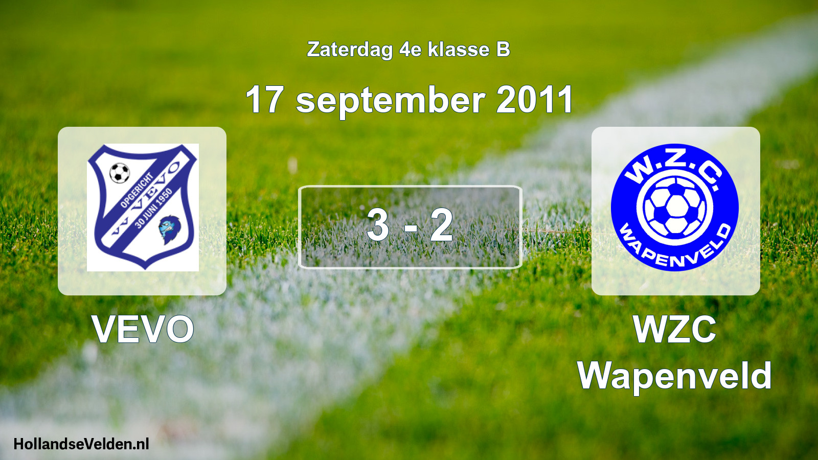 Total number of matches played: VEVO - WZC Wapenveld 3 - 2 (17 September 2011)