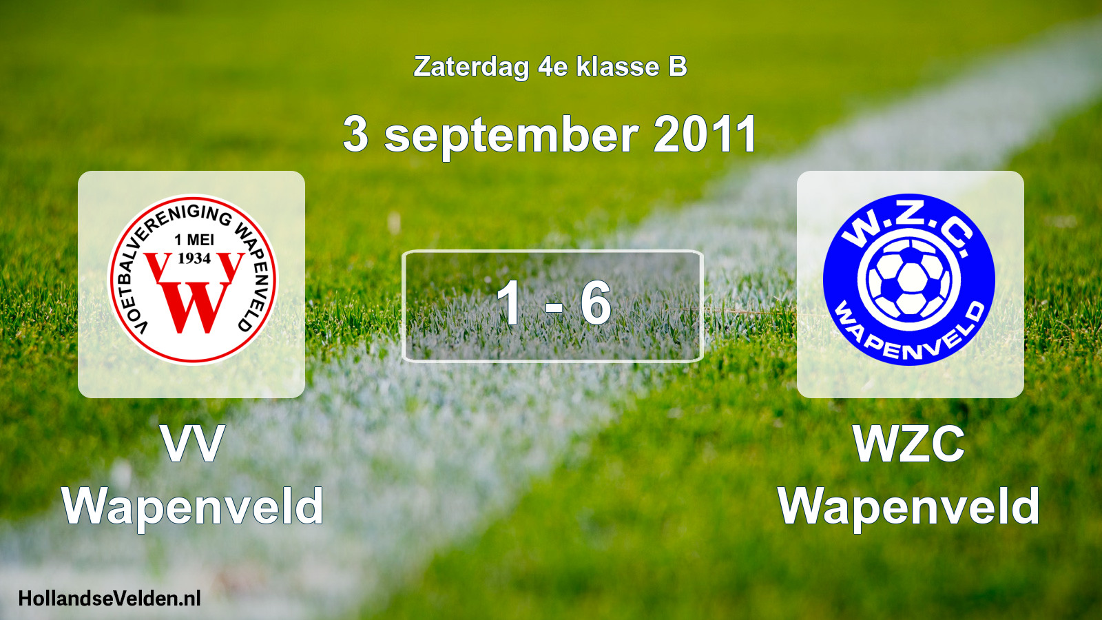 Total number of matches played: VV Wapenveld - WZC Wapenveld 1 - 6 (3 September 2011)