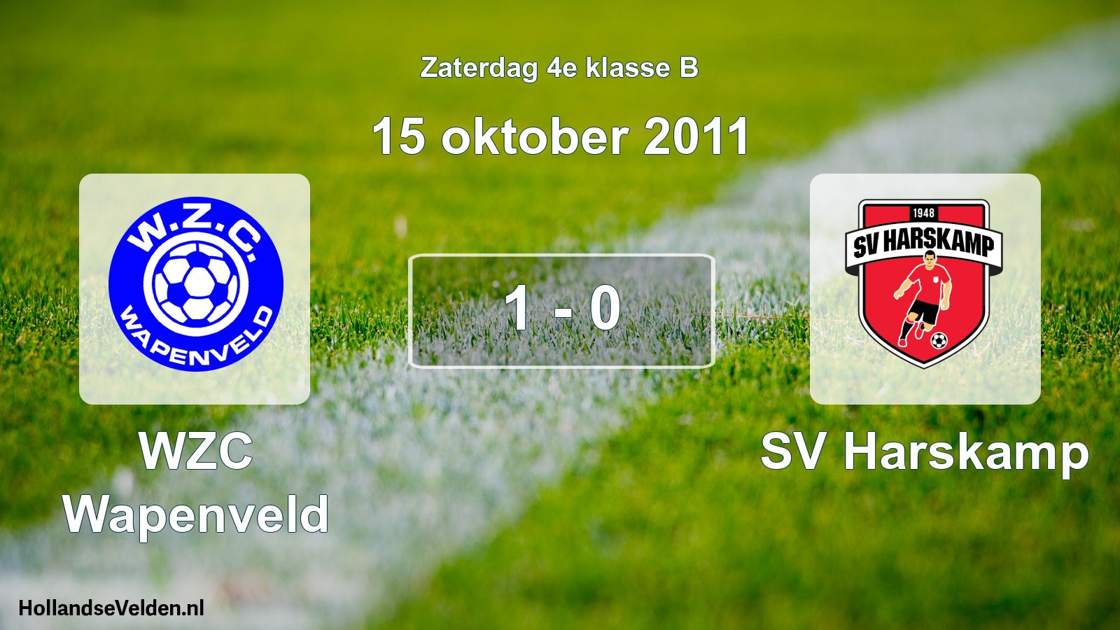 Total number of matches played: WZC Wapenveld - SV Harskamp 1 - 0 (15 October 2011)
