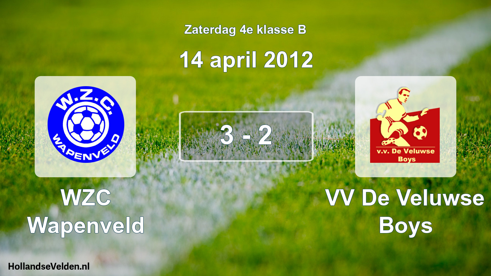 Total number of matches played: WZC Wapenveld - VV De Veluwse Boys 3 - 2 (14 April 2012)