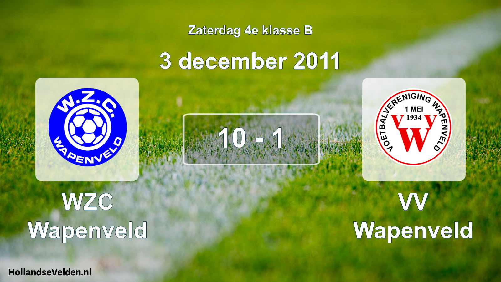 Total number of matches played: WZC Wapenveld - VV Wapenveld 10 - 1 (3 December 2011)