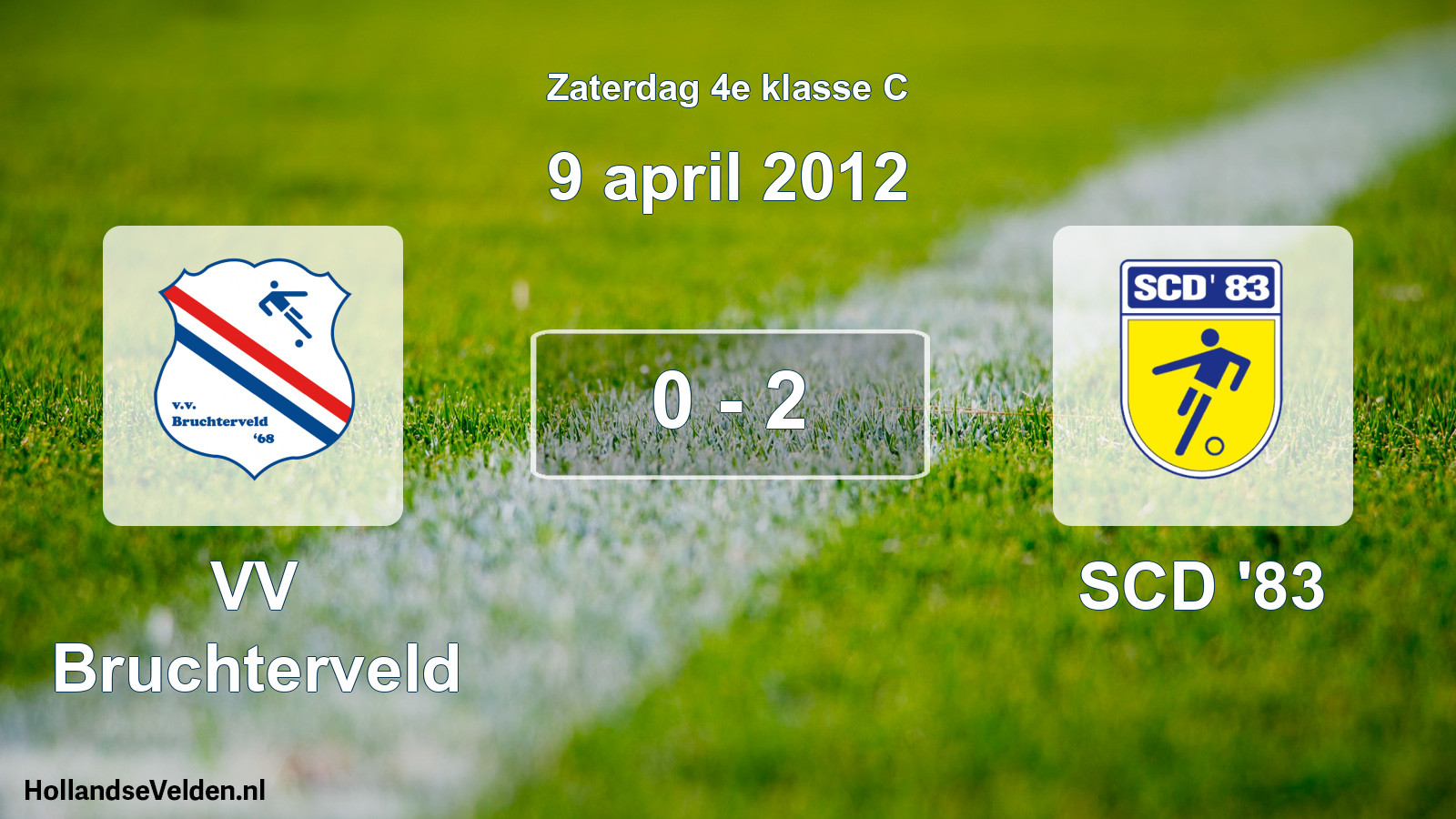 Total number of matches played: VV Bruchterveld - SCD '83 0 - 2 (9 April 2012)
