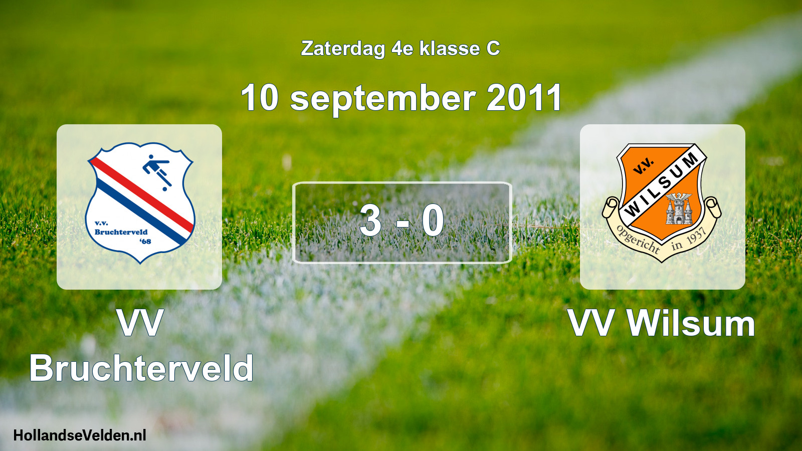 Total number of matches played: VV Bruchterveld - VV Wilsum 3 - 0 (10 September 2011)