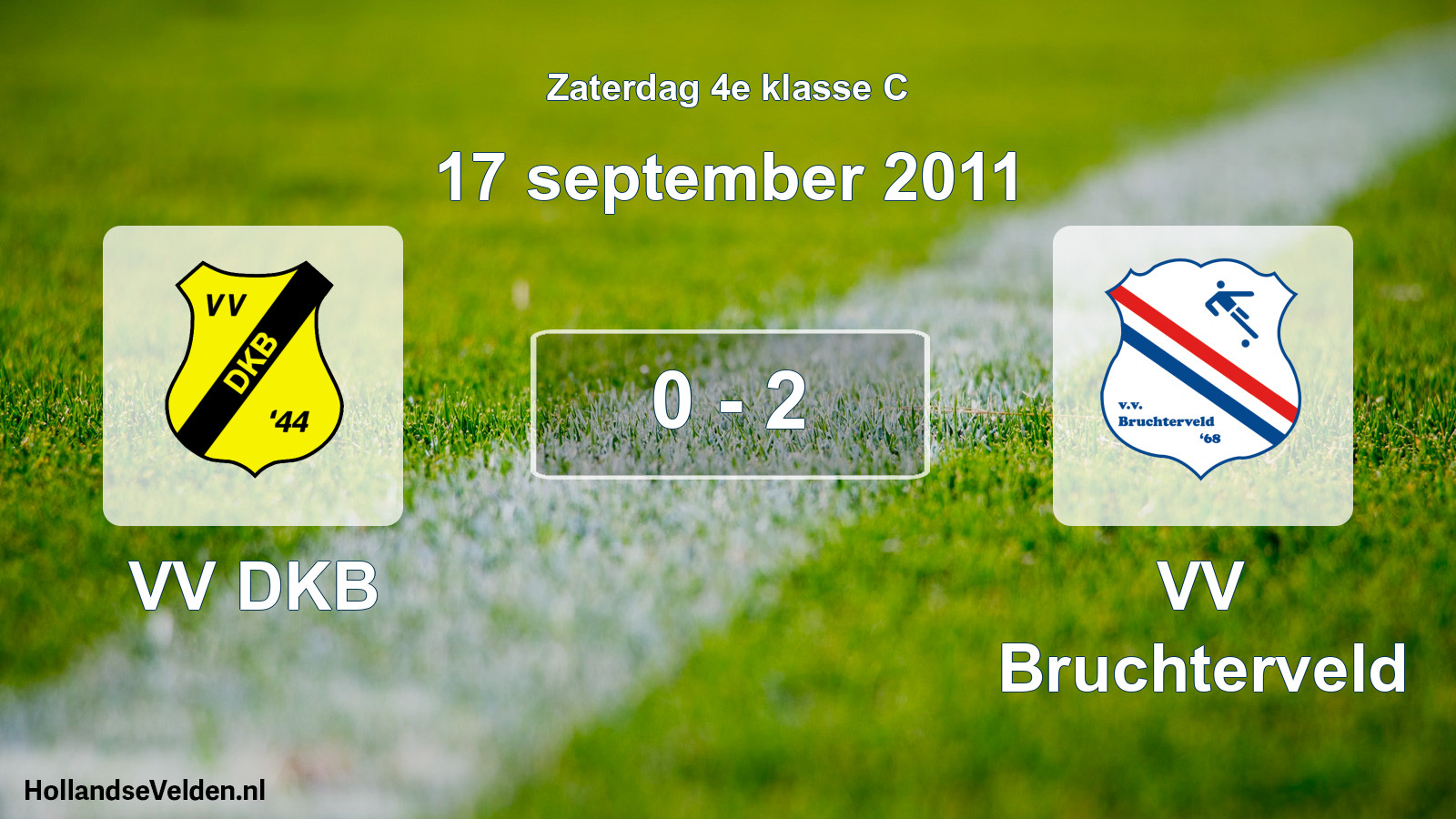 Total number of matches played: VV DKB - VV Bruchterveld 0 - 2 (17 September 2011)
