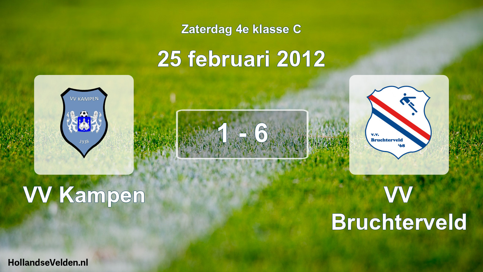 Total number of matches played: VV Kampen - VV Bruchterveld 1 - 6 (25 February 2012)