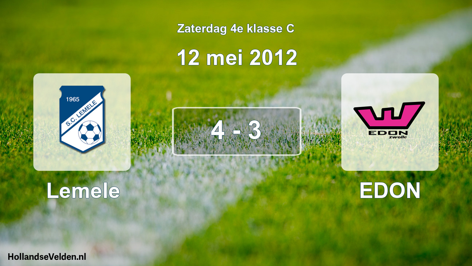 Total number of matches played: Lemele - EDON 4 - 3 (12 May 2012)