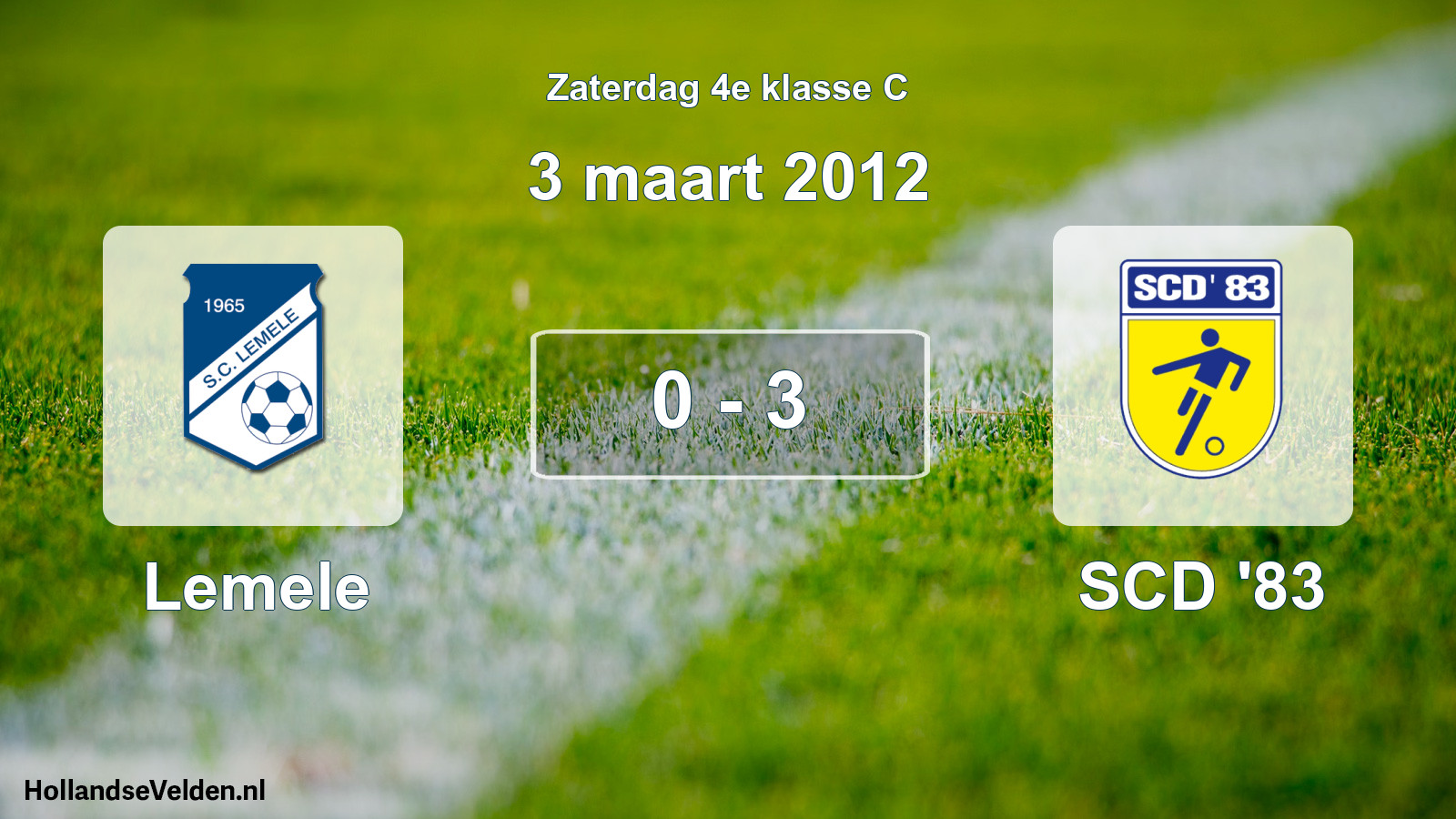 Total number of matches played: Lemele - SCD '83 0 - 3 (3 March 2012)
