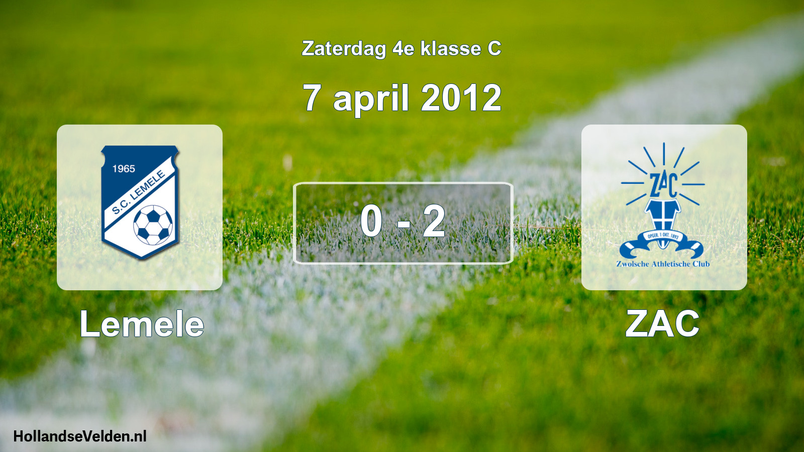 Total number of matches played: Lemele - ZAC 0 - 2 (7 April 2012)