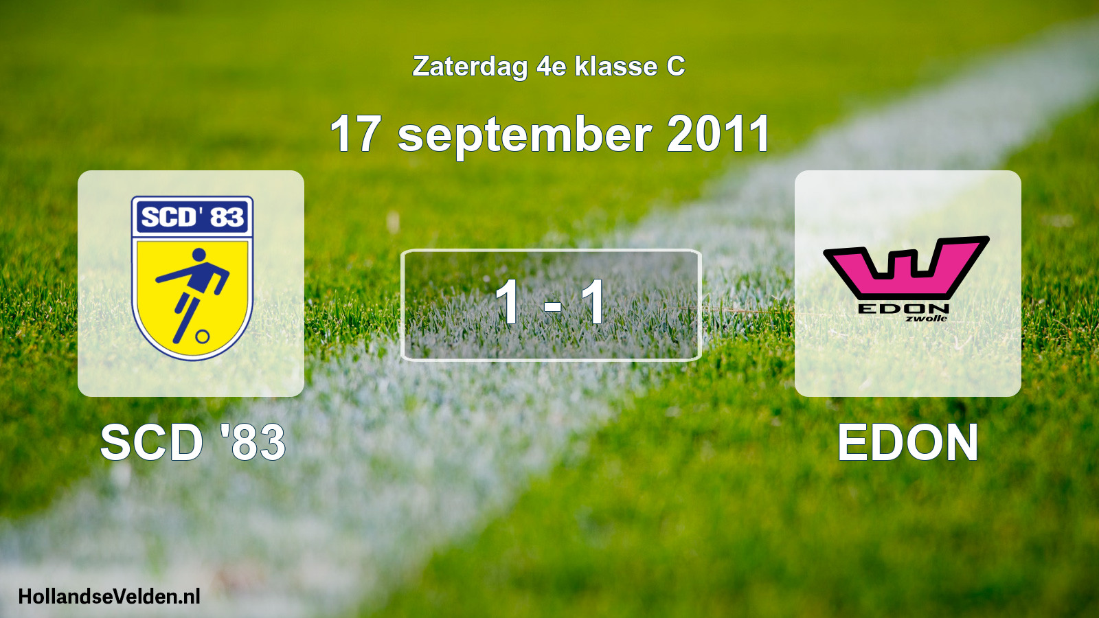 Total number of matches played: SCD '83 - EDON 1 - 1 (17 September 2011)