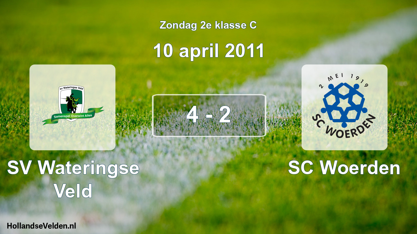Total number of matches played: SV Wateringse Veld - SC Woerden 4 - 2 (10 April 2011)