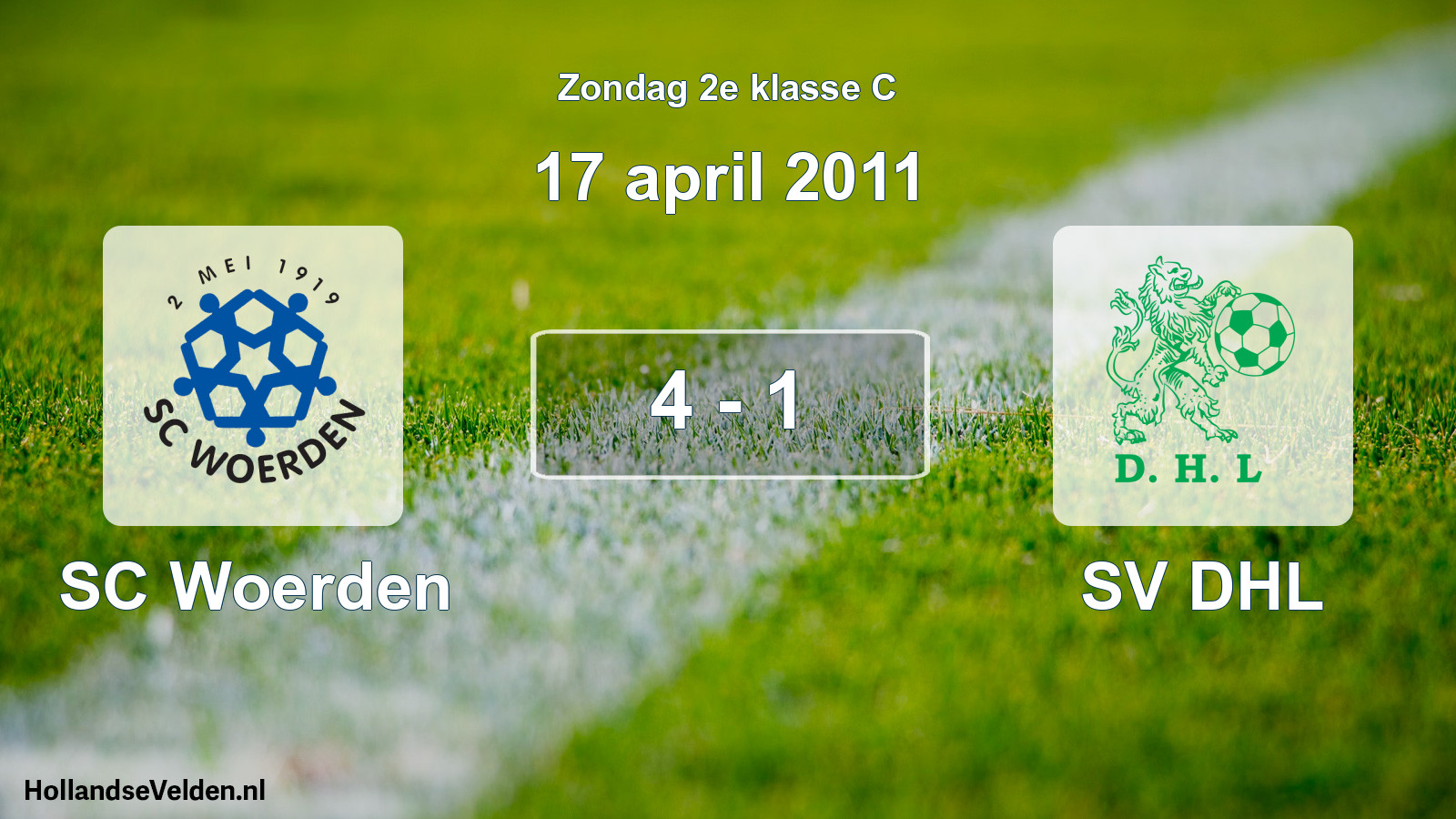 Total number of matches played: SC Woerden - SV DHL 4 - 1 (17 April 2011)