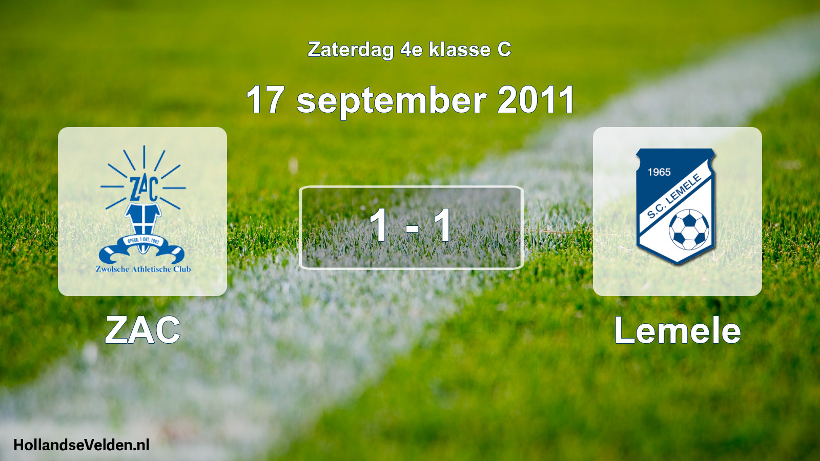 Total number of matches played: ZAC - Lemele 1 - 1 (17 September 2011)