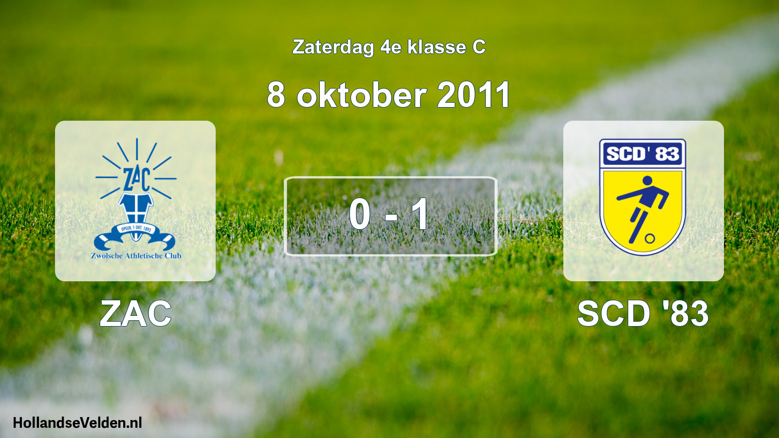 Total number of matches played: ZAC - SCD '83 0 - 1 (8 October 2011)