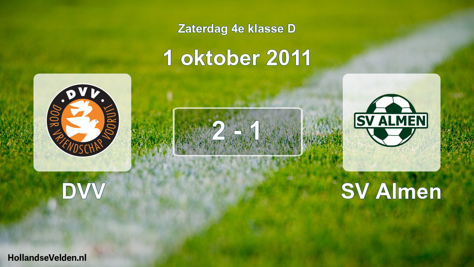 Total number of matches played: DVV - SV Almen 2 - 1 (1 October 2011)