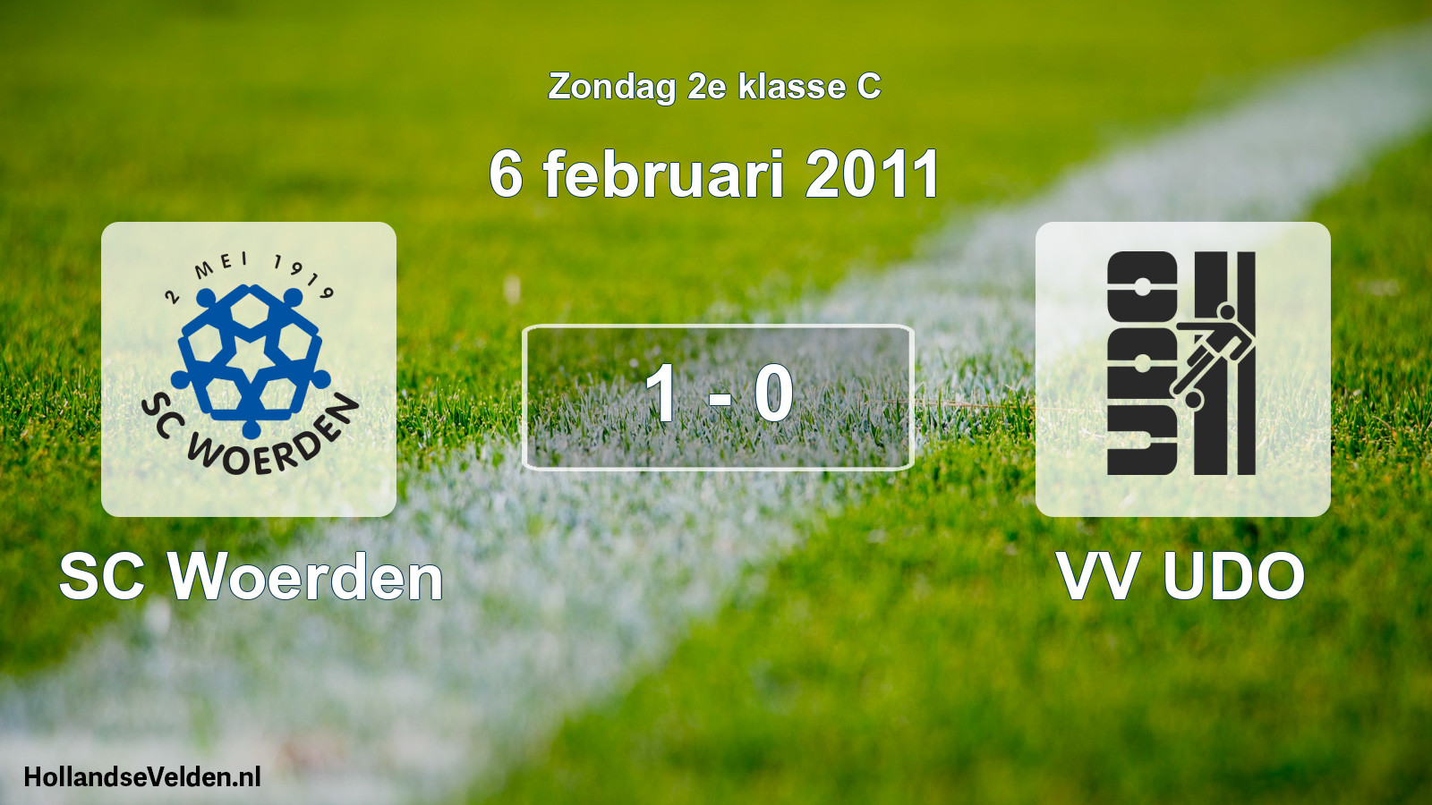 Total number of matches played: SC Woerden - VV UDO 1 - 0 (6 February 2011)