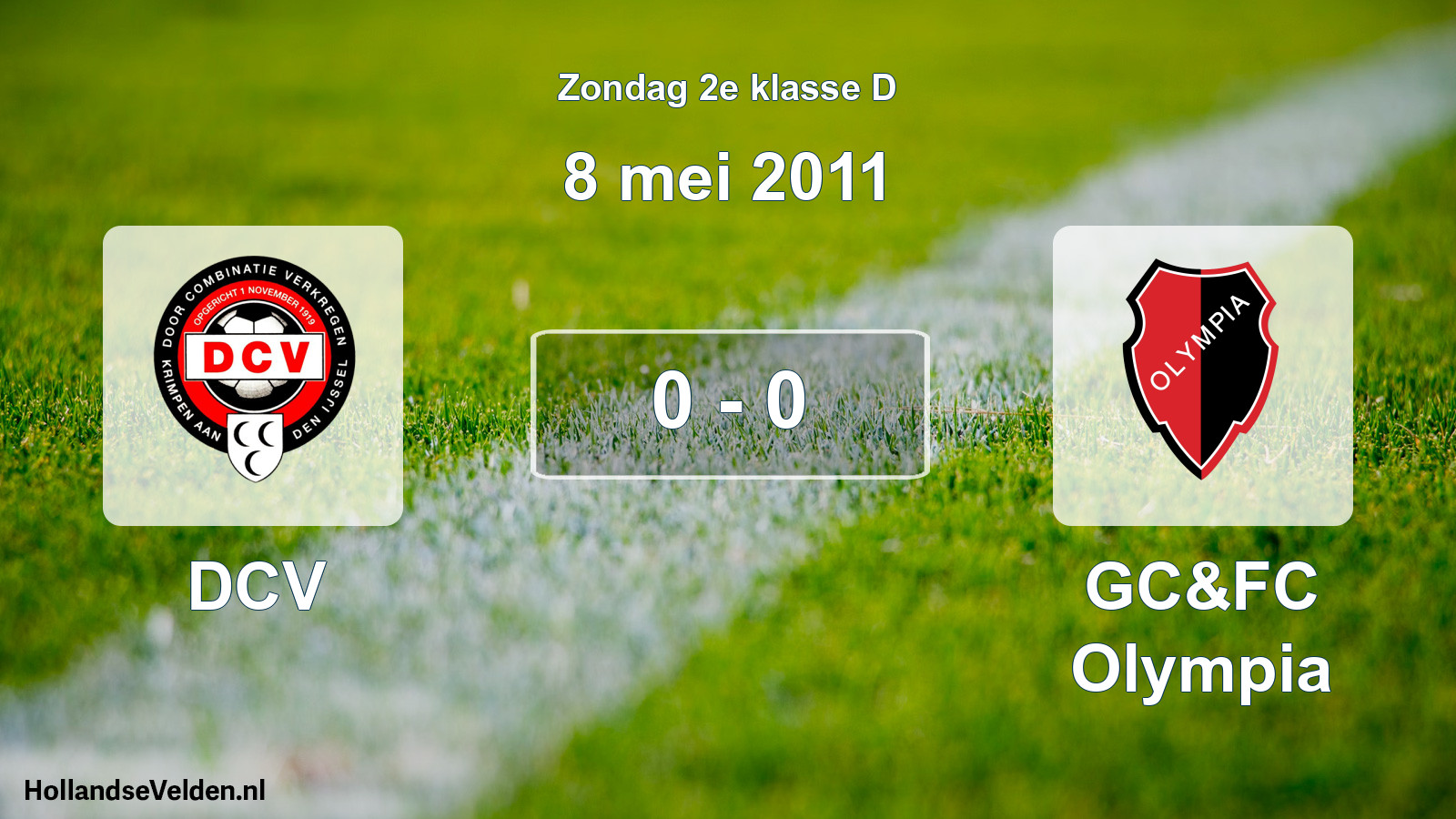 Total number of matches played: DCV - GC&FC Olympia 0 - 0 (8 May 2011)