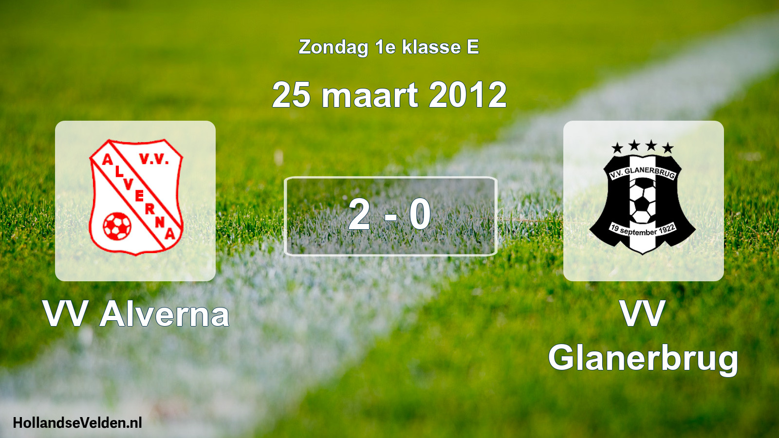 Total number of matches played: VV Alverna - VV Glanerbrug 2 - 0 (25 March 2012)