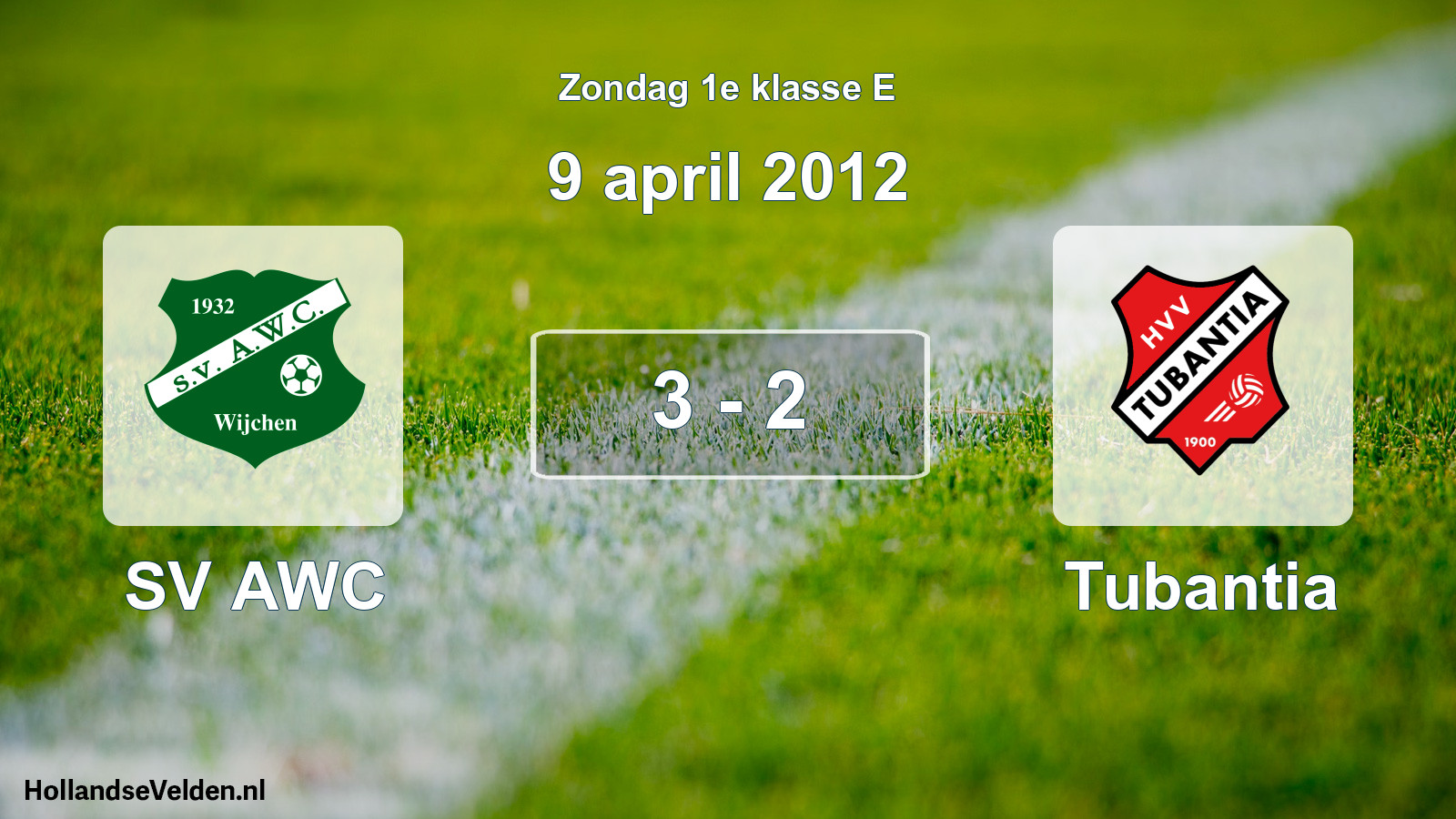 Total number of matches played: SV AWC - Tubantia 3 - 2 (9 April 2012)