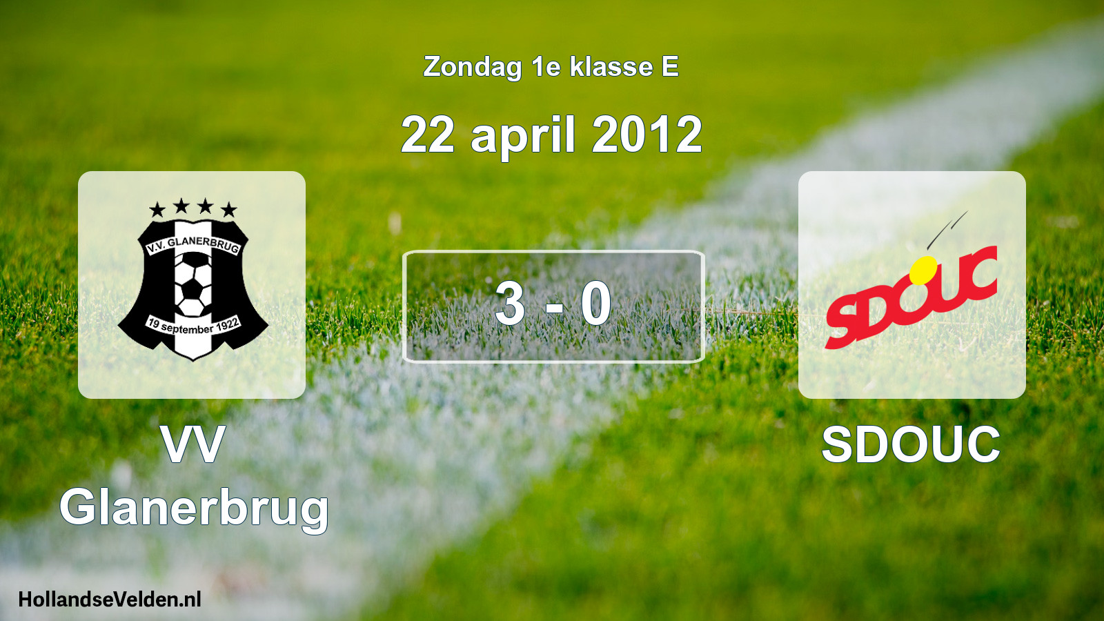 Total number of matches played: VV Glanerbrug - SDOUC 3 - 0 (22 April 2012)