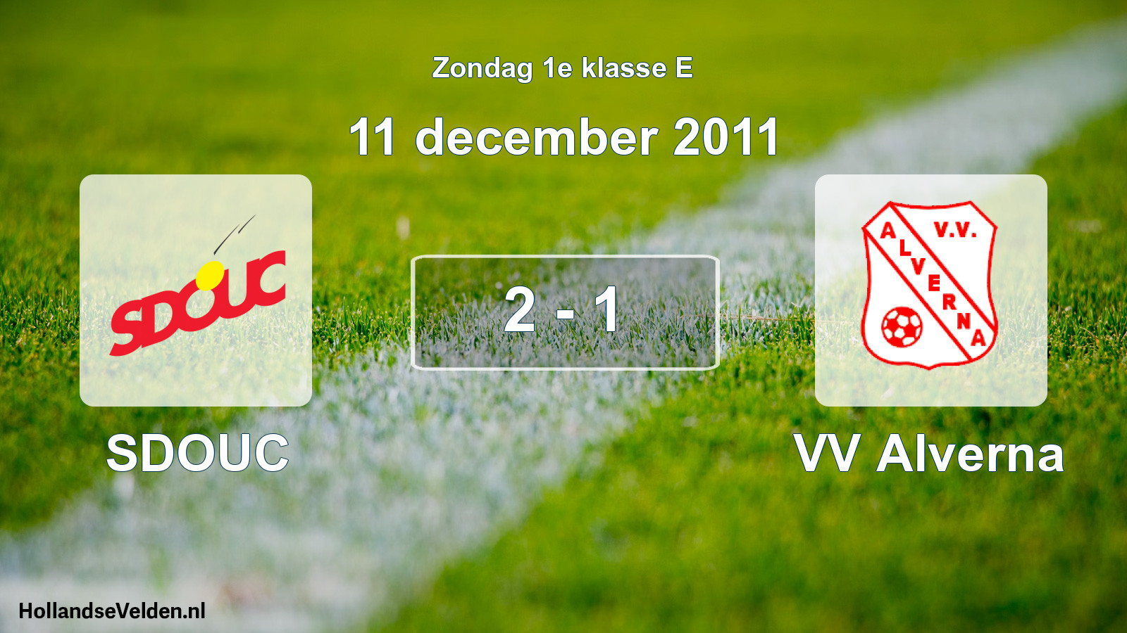 Total number of matches played: SDOUC - VV Alverna 2 - 1 (11 December 2011)