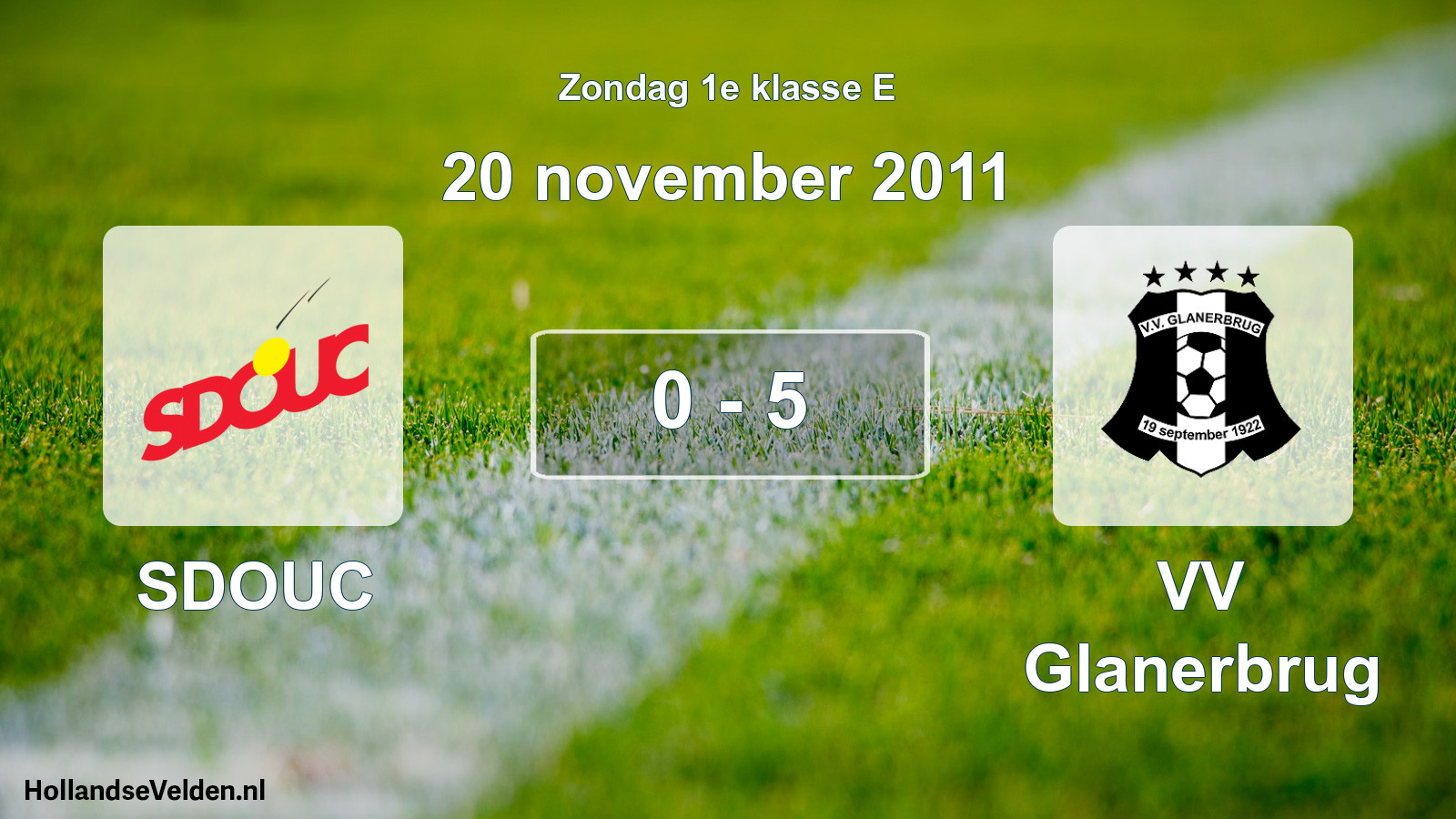 Total number of matches played: SDOUC - VV Glanerbrug 0 - 5 (20 November 2011)