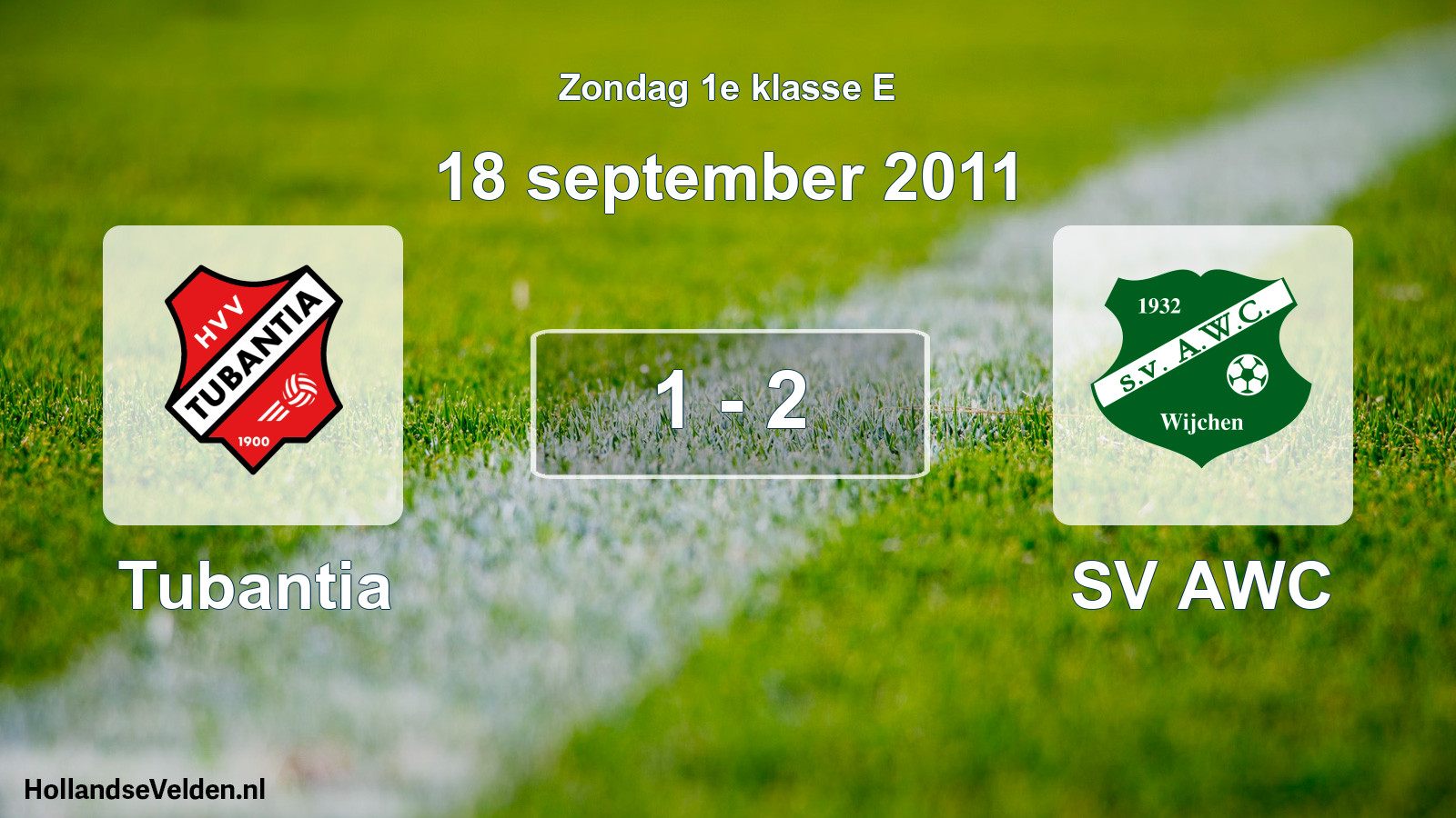Total number of matches played: Tubantia - SV AWC 1 - 2 (18 September 2011)