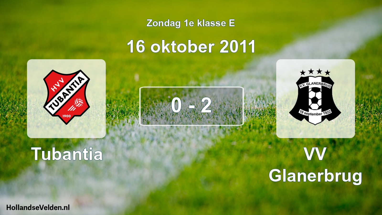 Total number of matches played: Tubantia - VV Glanerbrug 0 - 2 (16 October 2011)