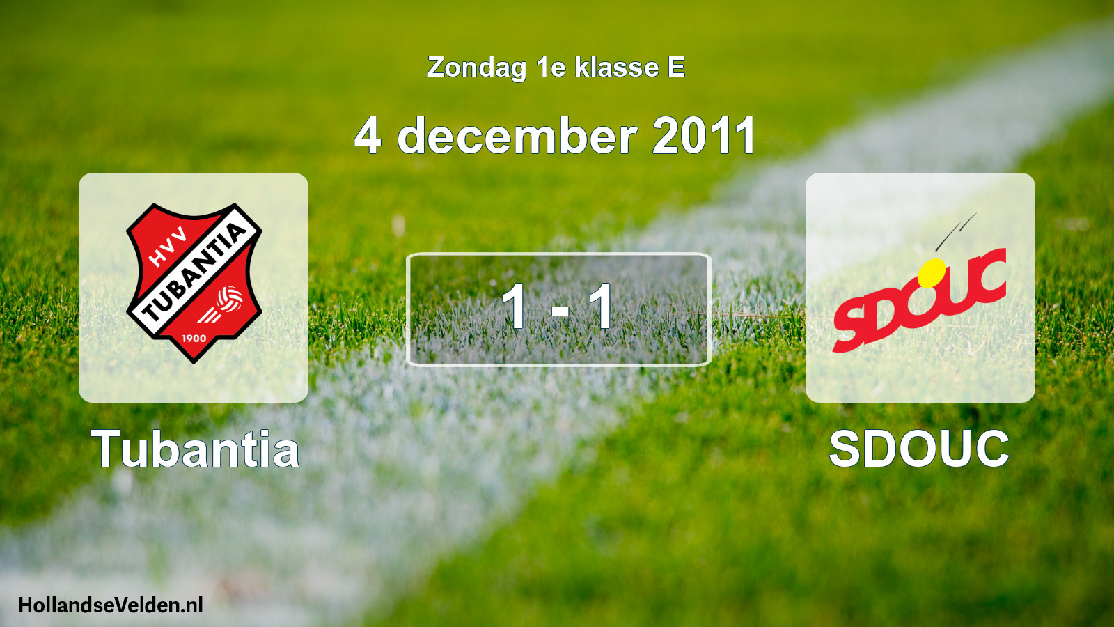 Total number of matches played: Tubantia - SDOUC 1 - 1 (4 December 2011)