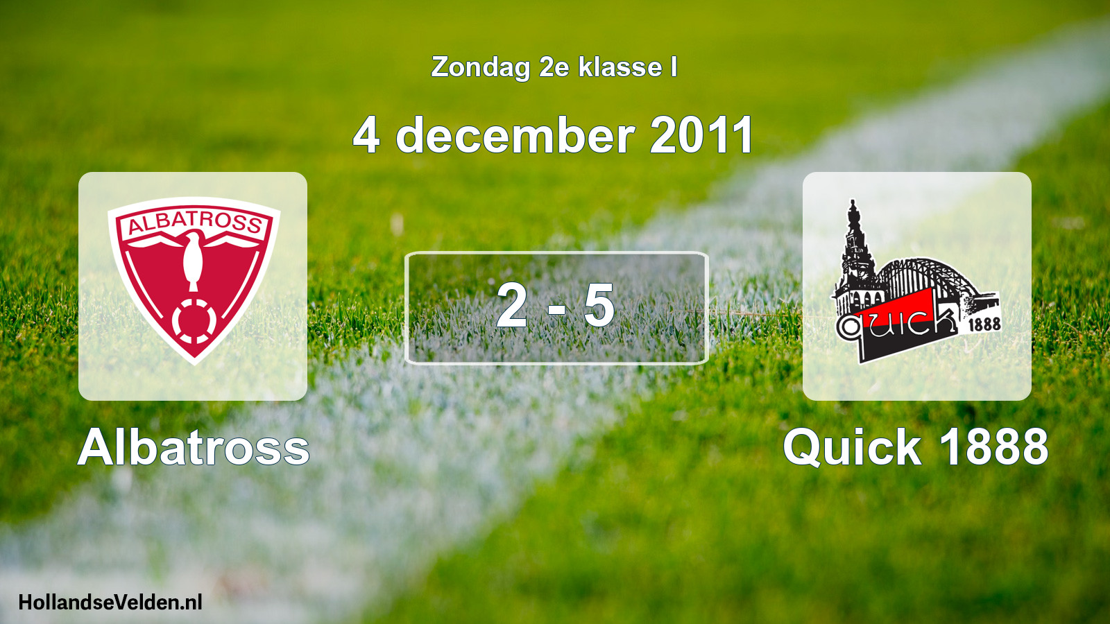 Total number of matches played: Albatross - Quick 1888 2 - 5 (4 December 2011)
