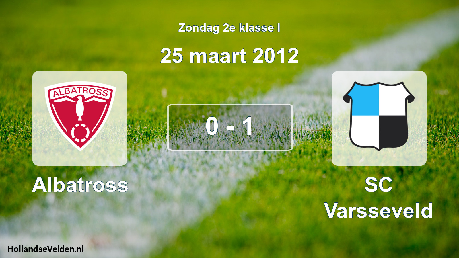 Total number of matches played: Albatross - SC Varsseveld 0 - 1 (25 March 2012)