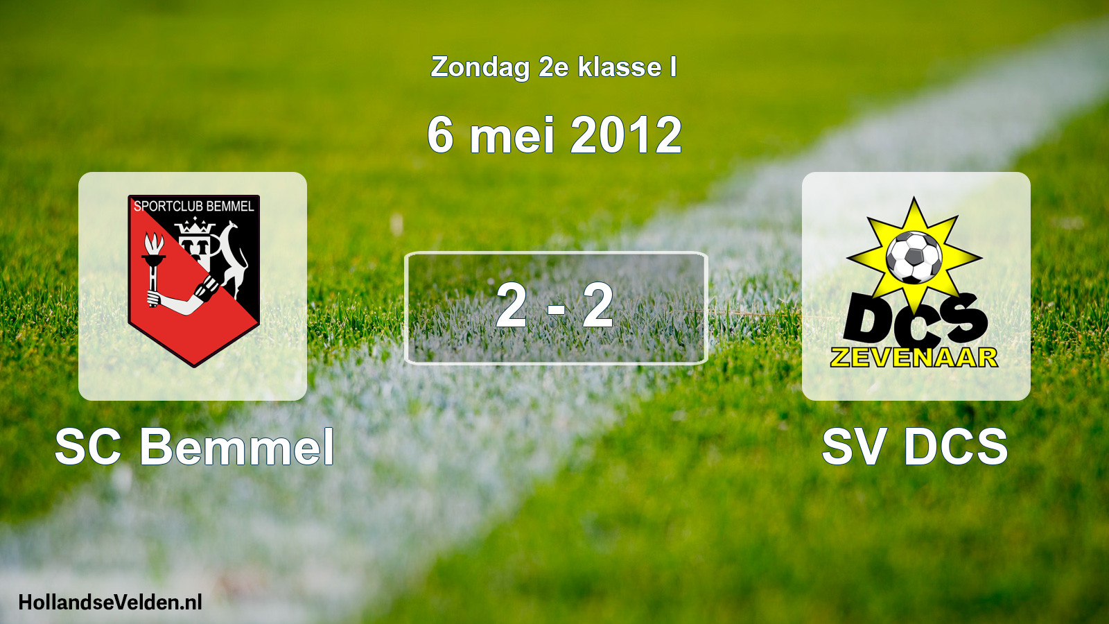 Total number of matches played: SC Bemmel - SV DCS 2 - 2 (6 May 2012)