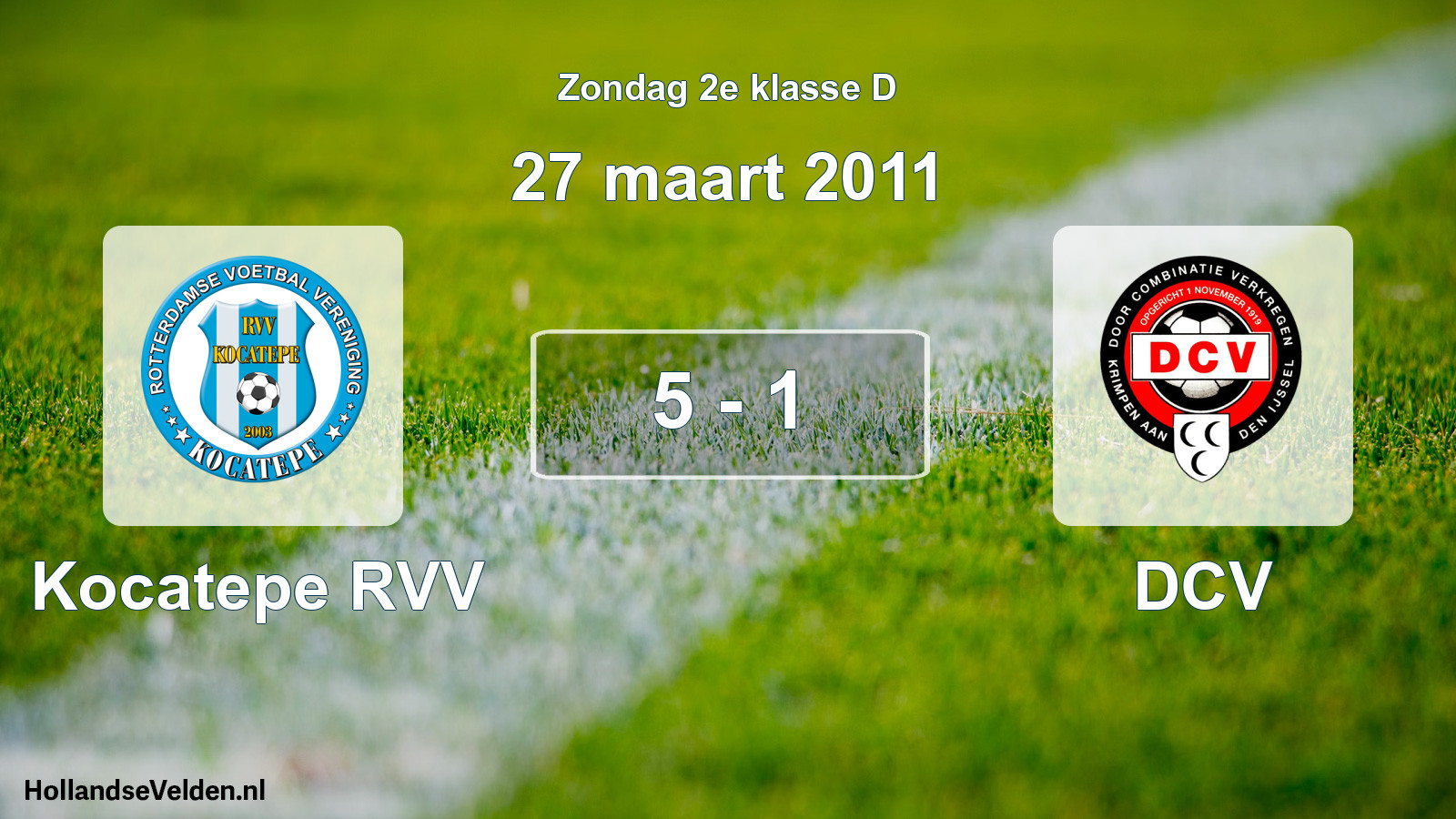 Total number of matches played: Kocatepe RVV - DCV 5 - 1 (27 March 2011)